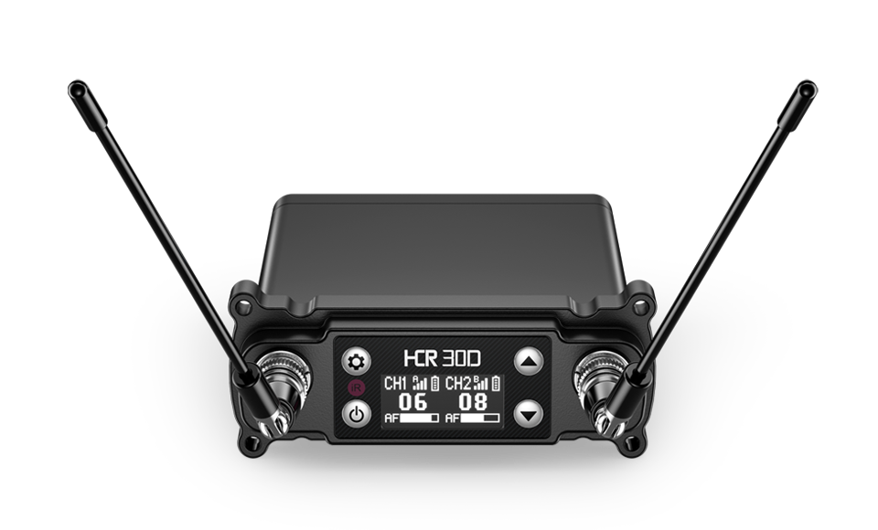 Receptor de micrófono inalámbrico ENG de doble canal