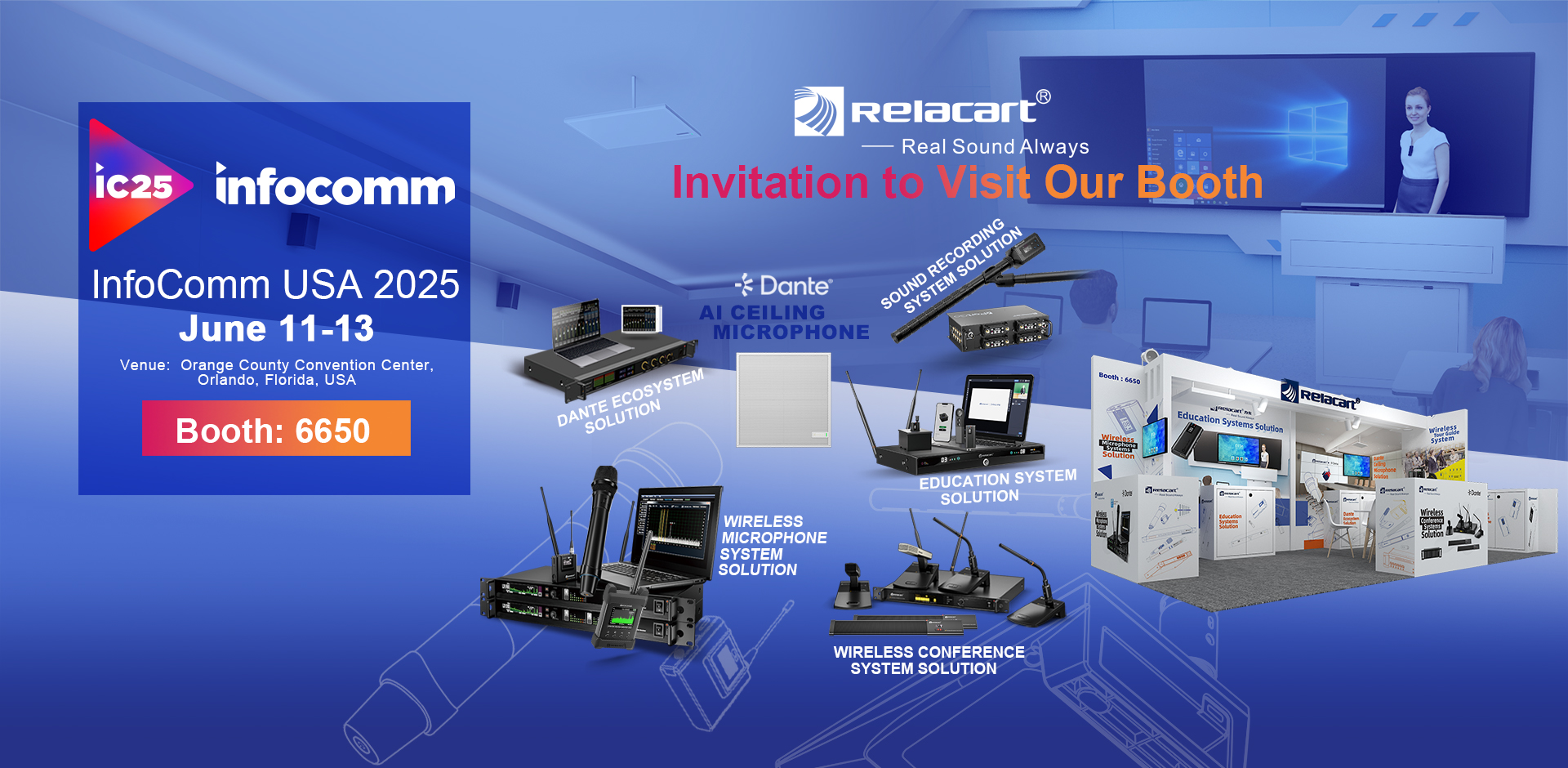 ¡Que el mundo escuche la innovación de China! Relacart presentará nuevos productos en InfoComm USA 2025