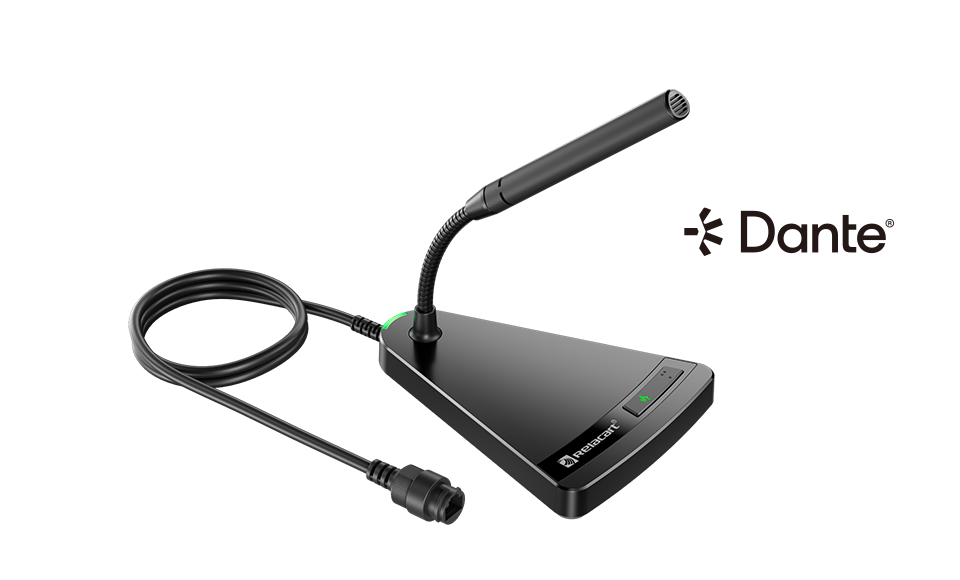 Micrófono de escritorio con Dante