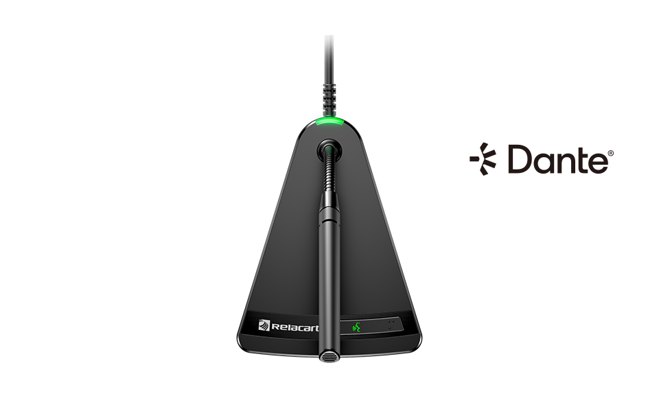 Micrófono de escritorio con Dante