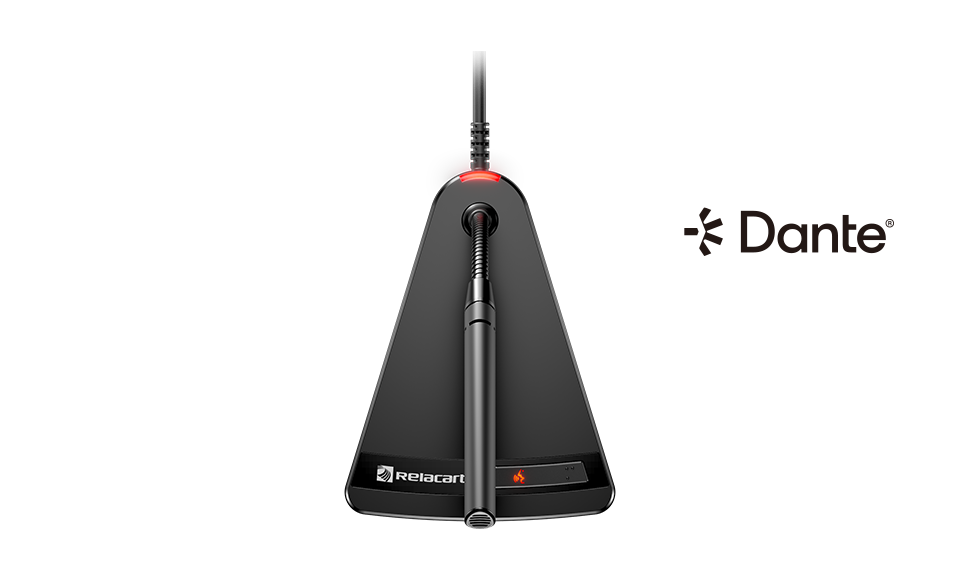 Micrófono de escritorio con Dante