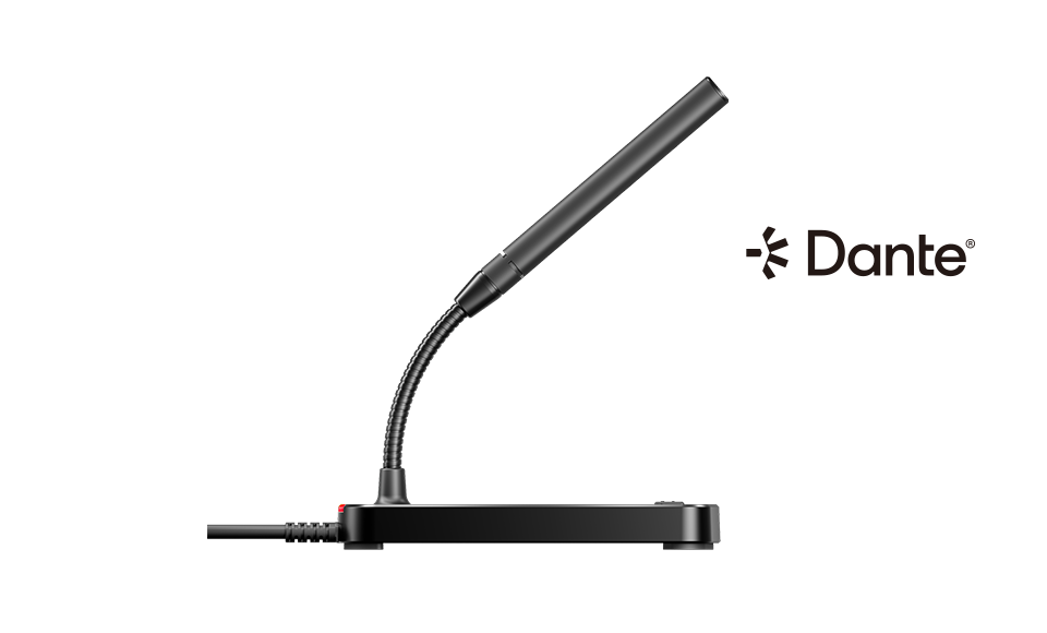 Micrófono de escritorio con Dante