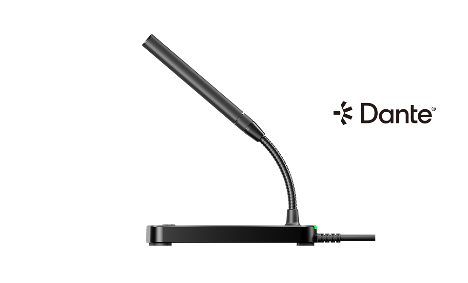 Micrófono de escritorio con Dante