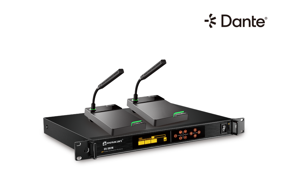 Sistema de debate en conferencia con interfaz de red Dante