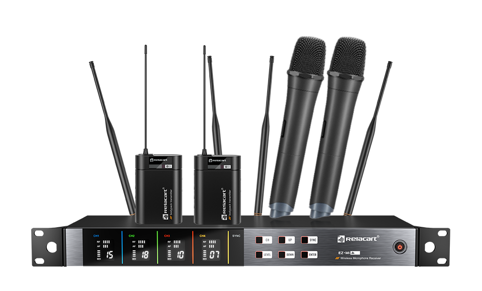 Sistema de micrófono inalámbrico True Diversity de cuatro canales