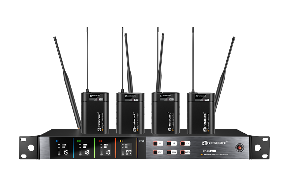 Sistema de micrófono inalámbrico True Diversity de cuatro canales