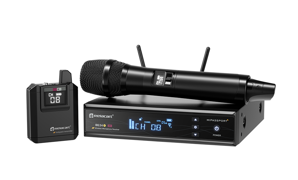 Sistema de micrófono inalámbrico Tri-Diversity de un solo canal 2.4G