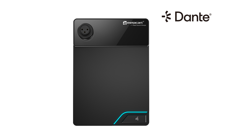 Soporte de escritorio para micrófono con salida de red Dante