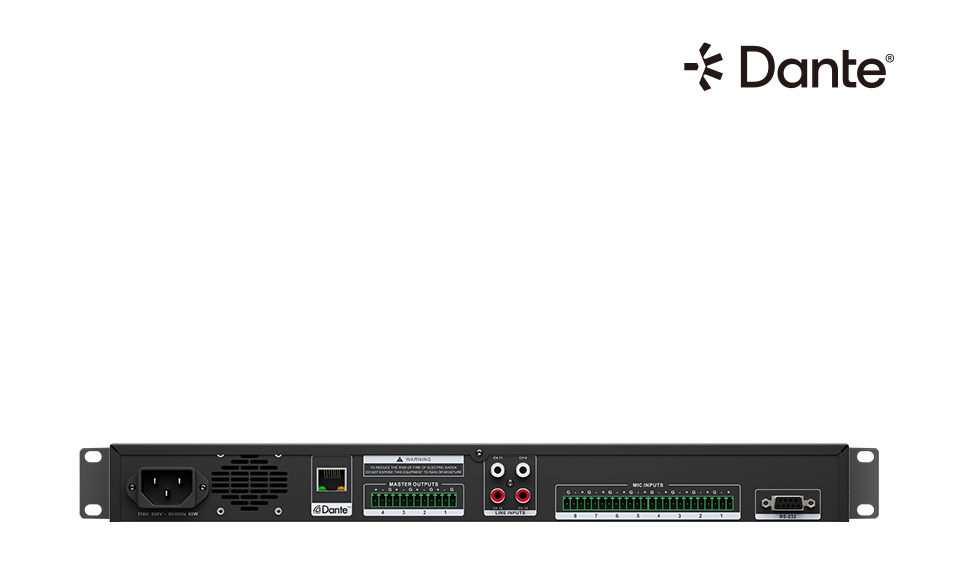 Mezclador Automático Digital de 12 canales con interfaz Dante