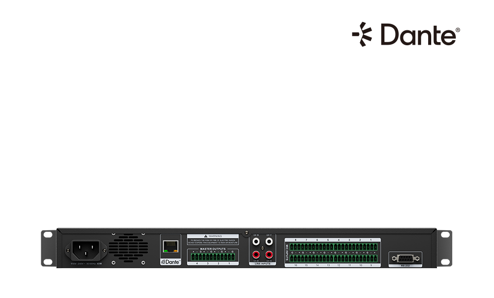 Mezclador automático digital con interfaz Dante