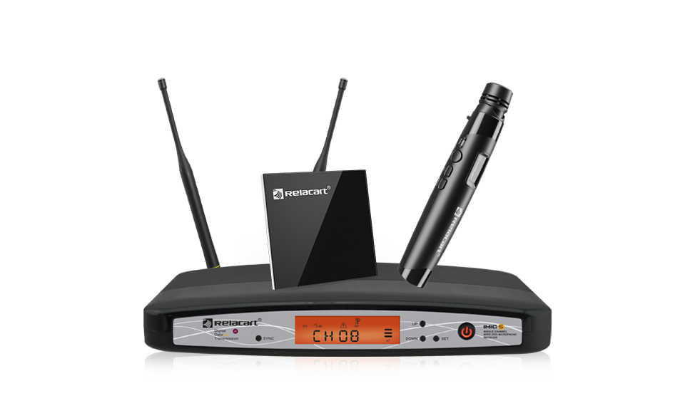 Sistema de micrófono inalámbrico de diversidad de antena monocanal UHF