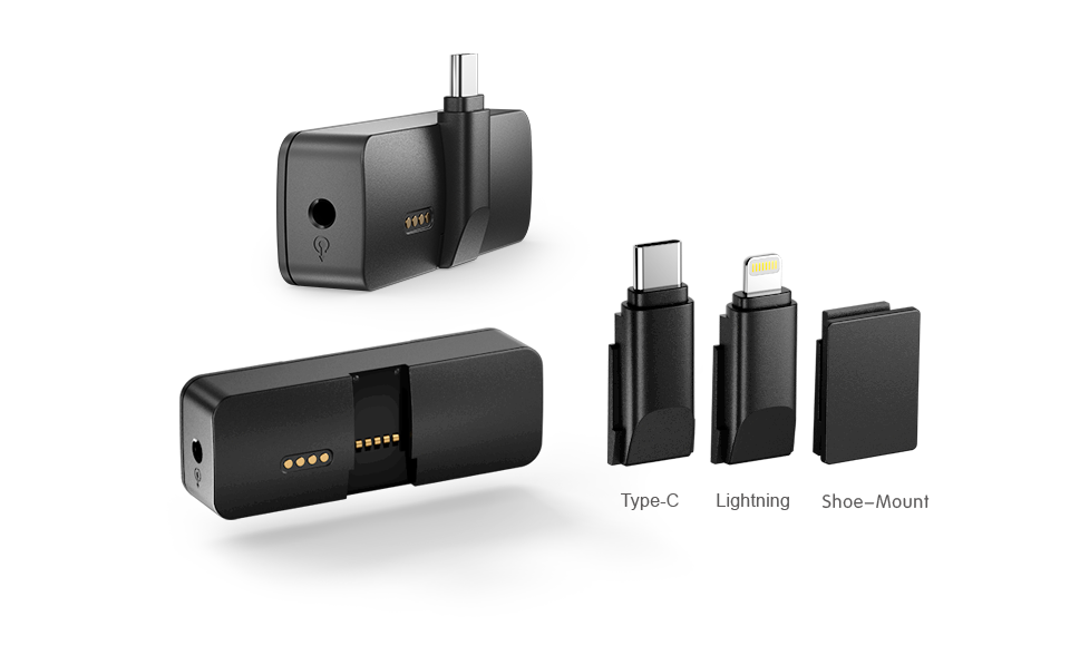 Mini sistema de micrófono inalámbrico de doble canal