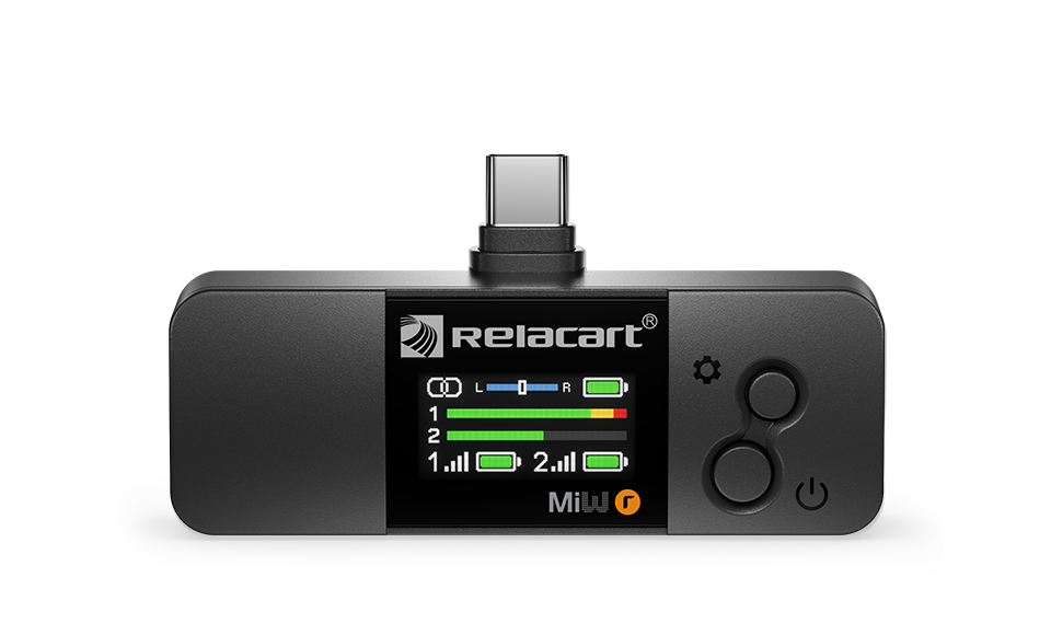 Mini sistema de micrófono inalámbrico de doble canal