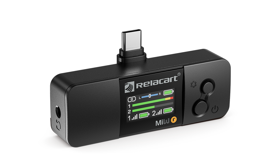 Mini sistema de micrófono inalámbrico de doble canal