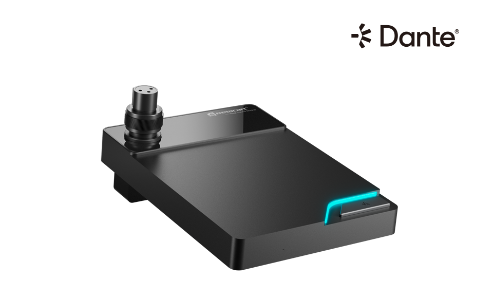 Soporte de escritorio para micrófono con salida de red Dante