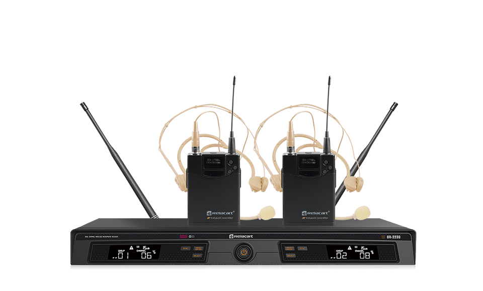 Sistema de micrófono inalámbrico True Diversity de doble canal