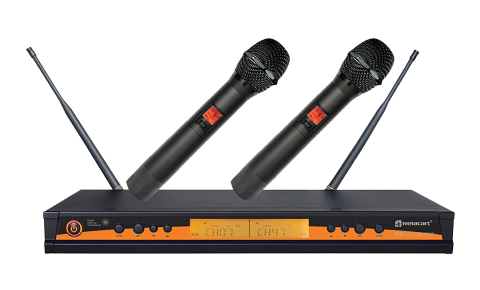 Sistema de micrófono inalámbrico UHF de doble canal