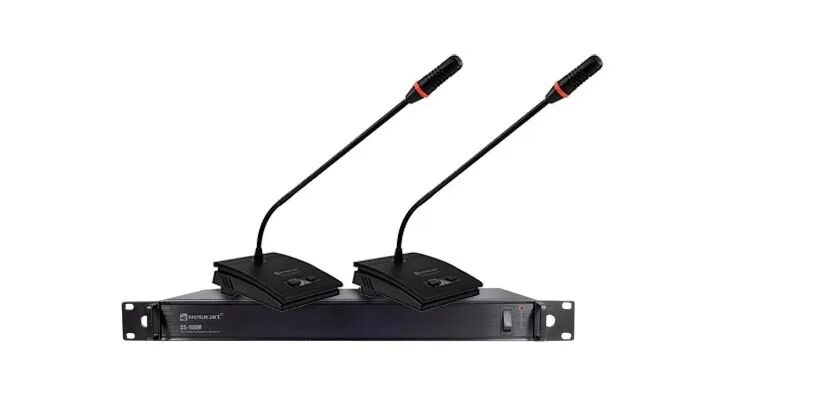 Sistema práctico de conferencias cableado tipo «manos enlazadas» Relacart CS-100 para un salón de conferencias multipropósito de una unidad militar en China