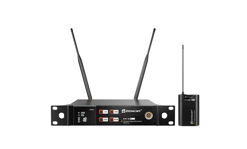 Sistema de micrófono inalámbrico digital UHF de un canal con True Diversity