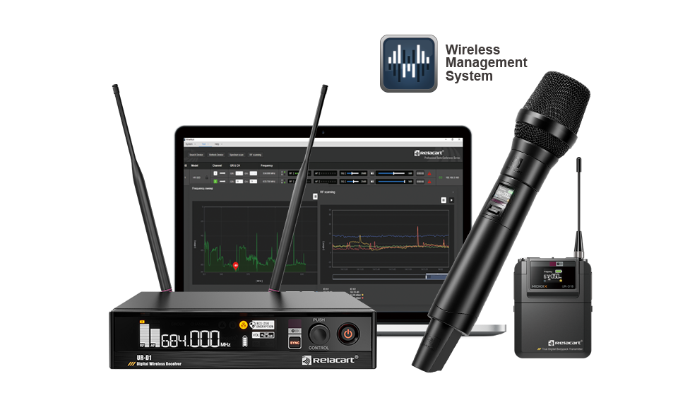 Sistema de micrófono inalámbrico digital UHF de un canal