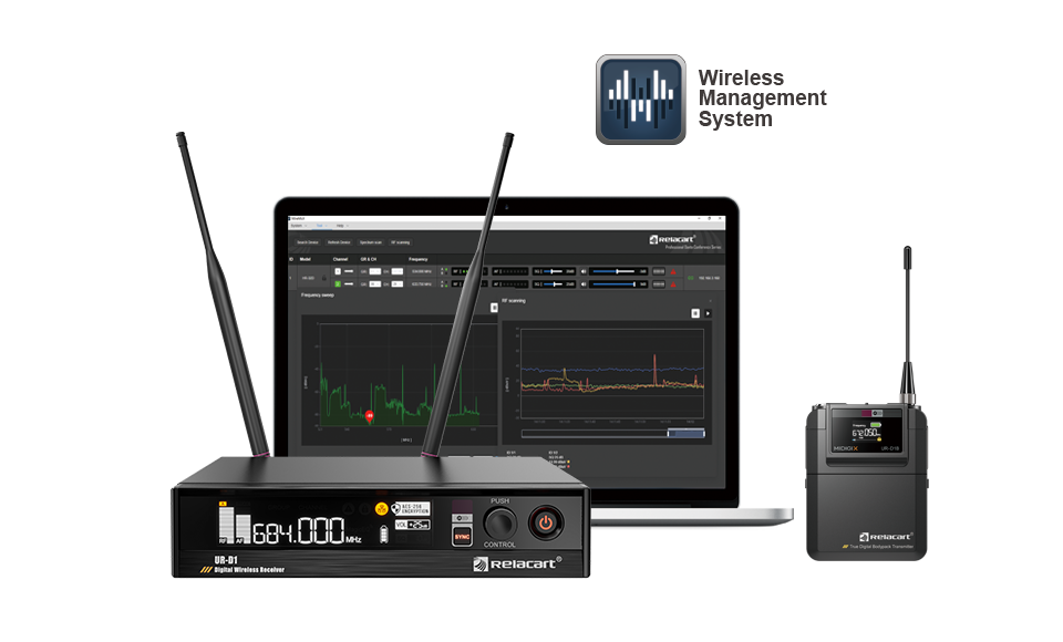 Sistema de micrófono inalámbrico digital UHF de un canal