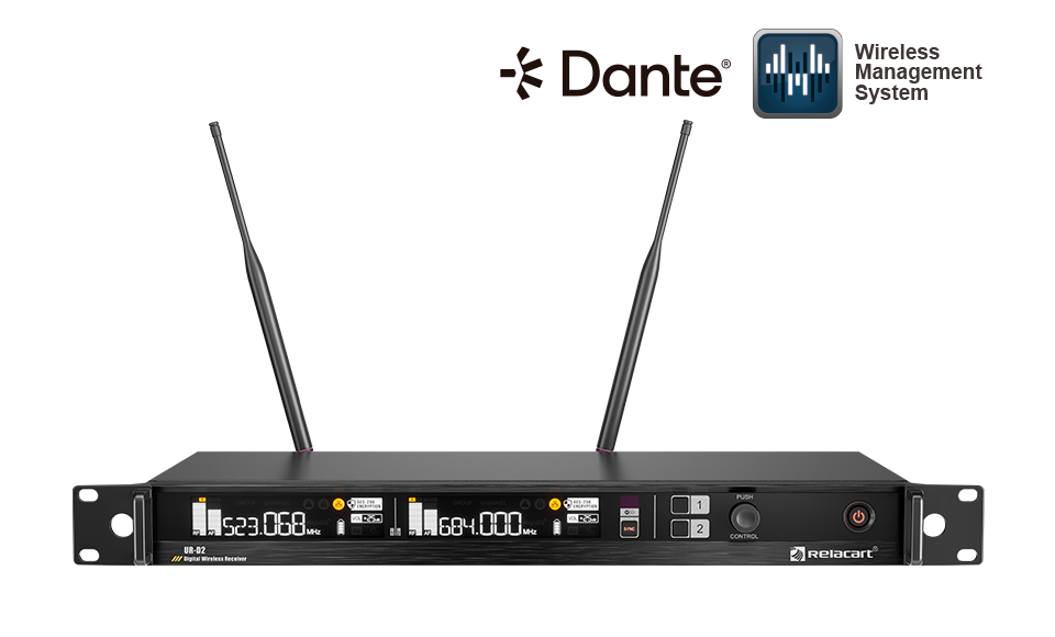 Sistema de micrófono inalámbrico digital UHF de doble canal